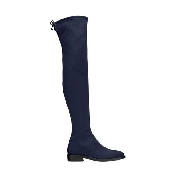 $850 STUART WEITZMAN Jocey Suede Over-the-Knee Boot BLUE LOWLAND 7 B (PA35)
